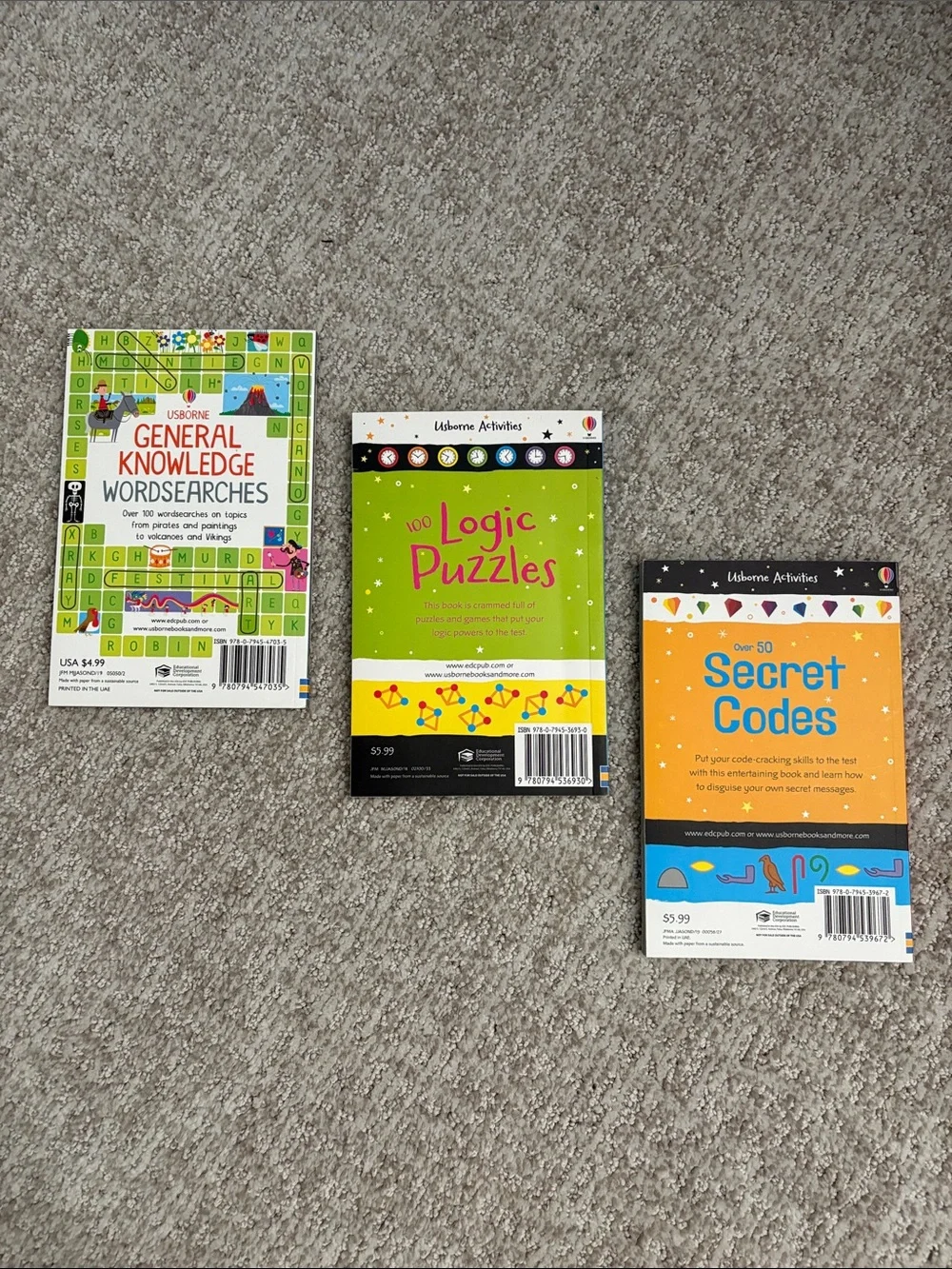 Usborne Puzzle Book Trio